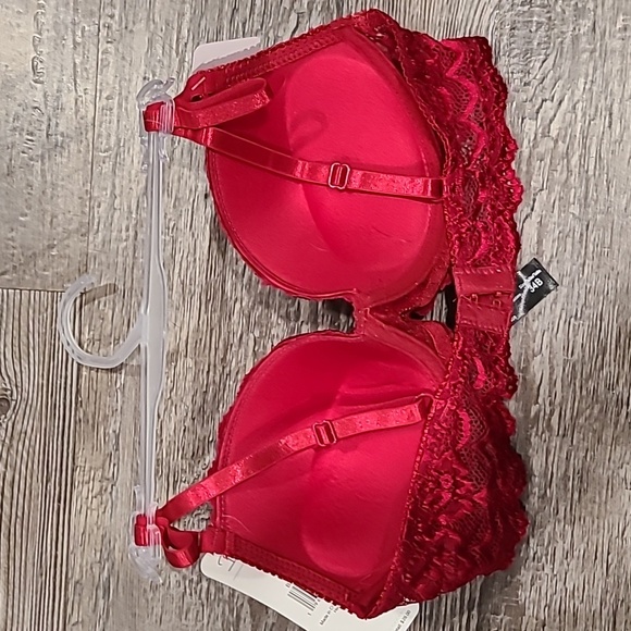 Rene Rofe Set of 2 Red and Pink Lace Bras Size 34B - Picture 11 of 11